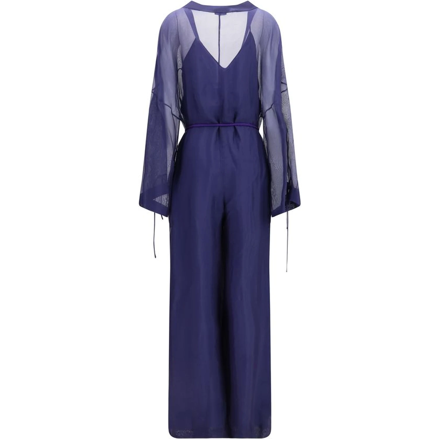 Blue Viscose Jumpsuit