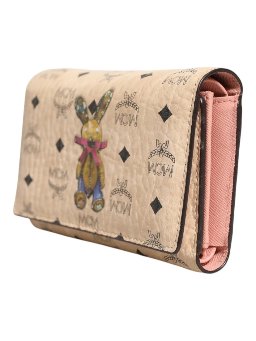 MCM Visetos Rabbit Compact Wallet