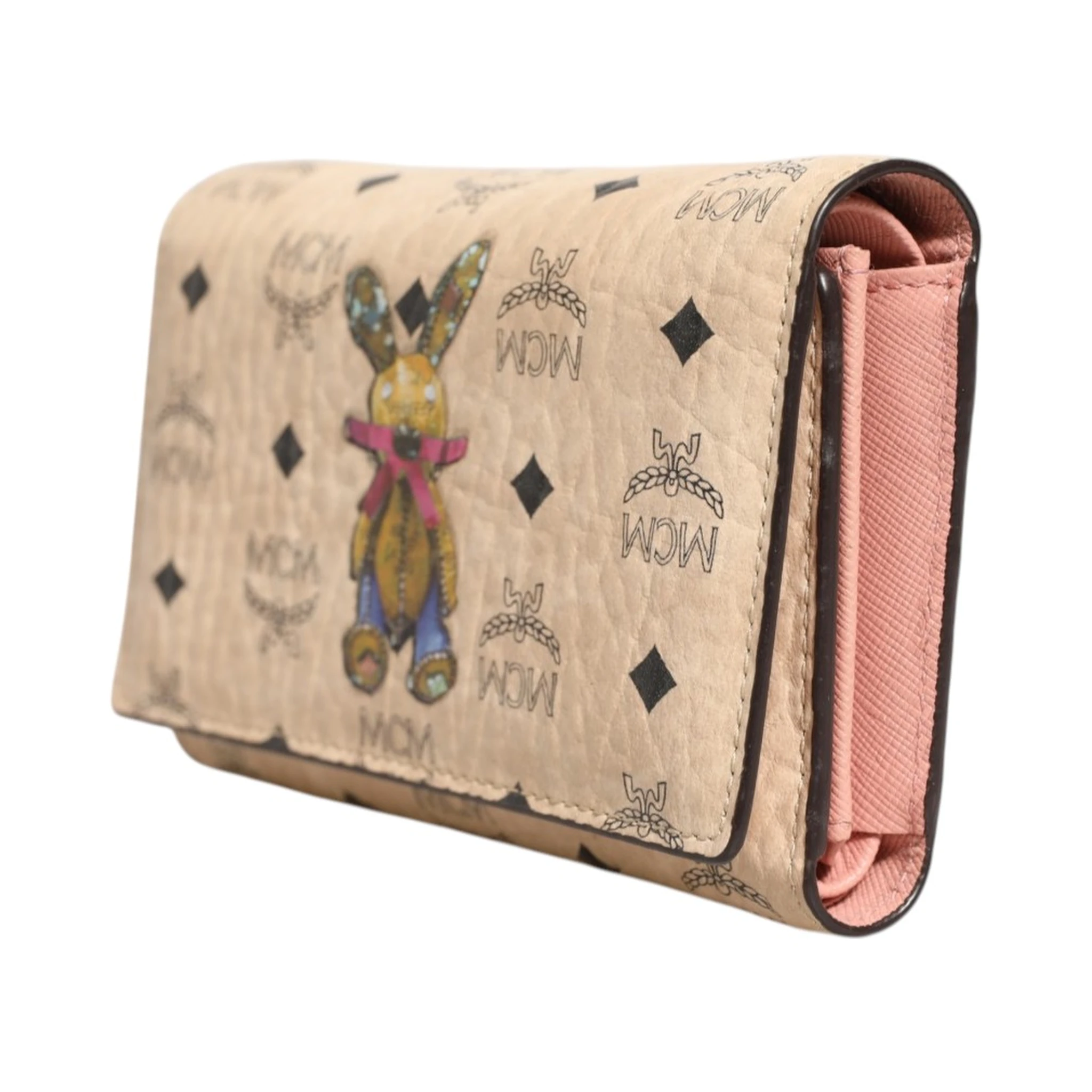 MCM Visetos Rabbit Compact Wallet