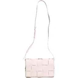 Pink Intrecciato Cassette Shoulder Bag