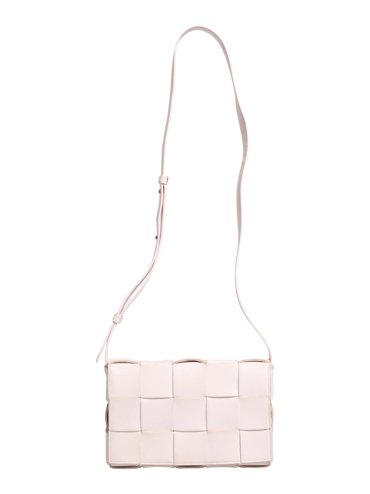 Pink Intrecciato Cassette Shoulder Bag