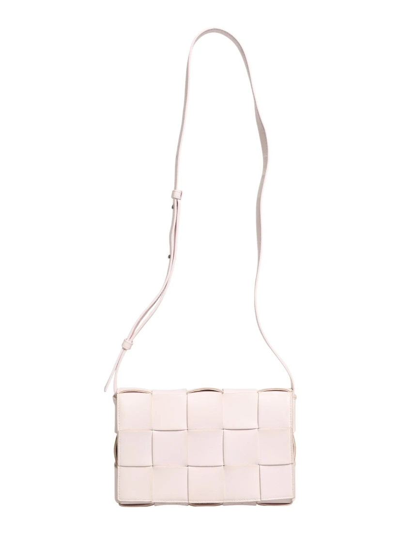 Pink Intrecciato Cassette Shoulder Bag