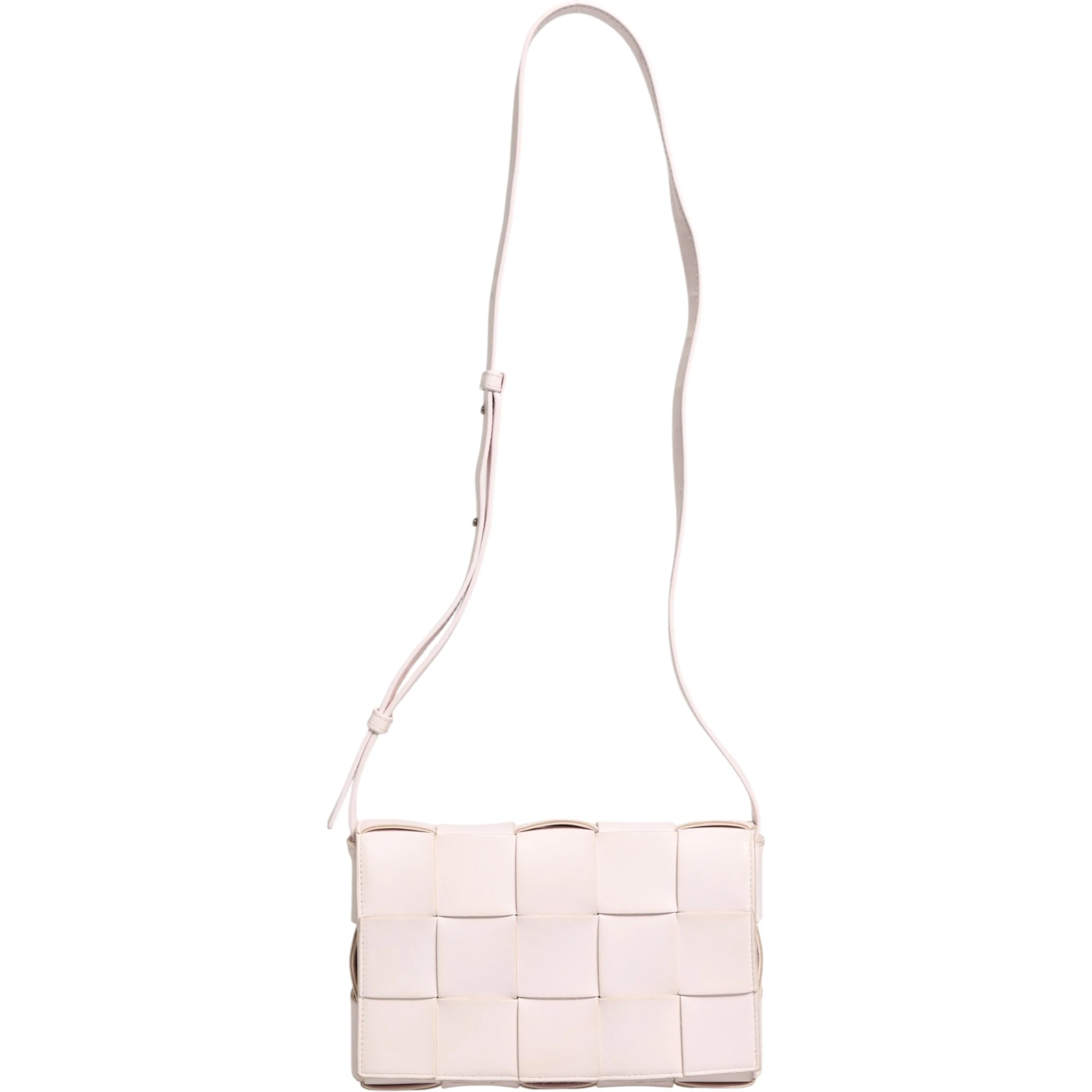 Pink Intrecciato Cassette Shoulder Bag