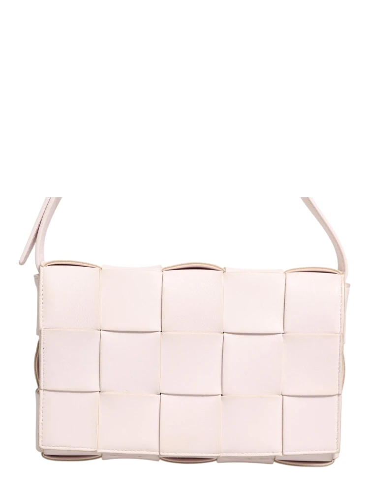 Pink Intrecciato Cassette Shoulder Bag alternative