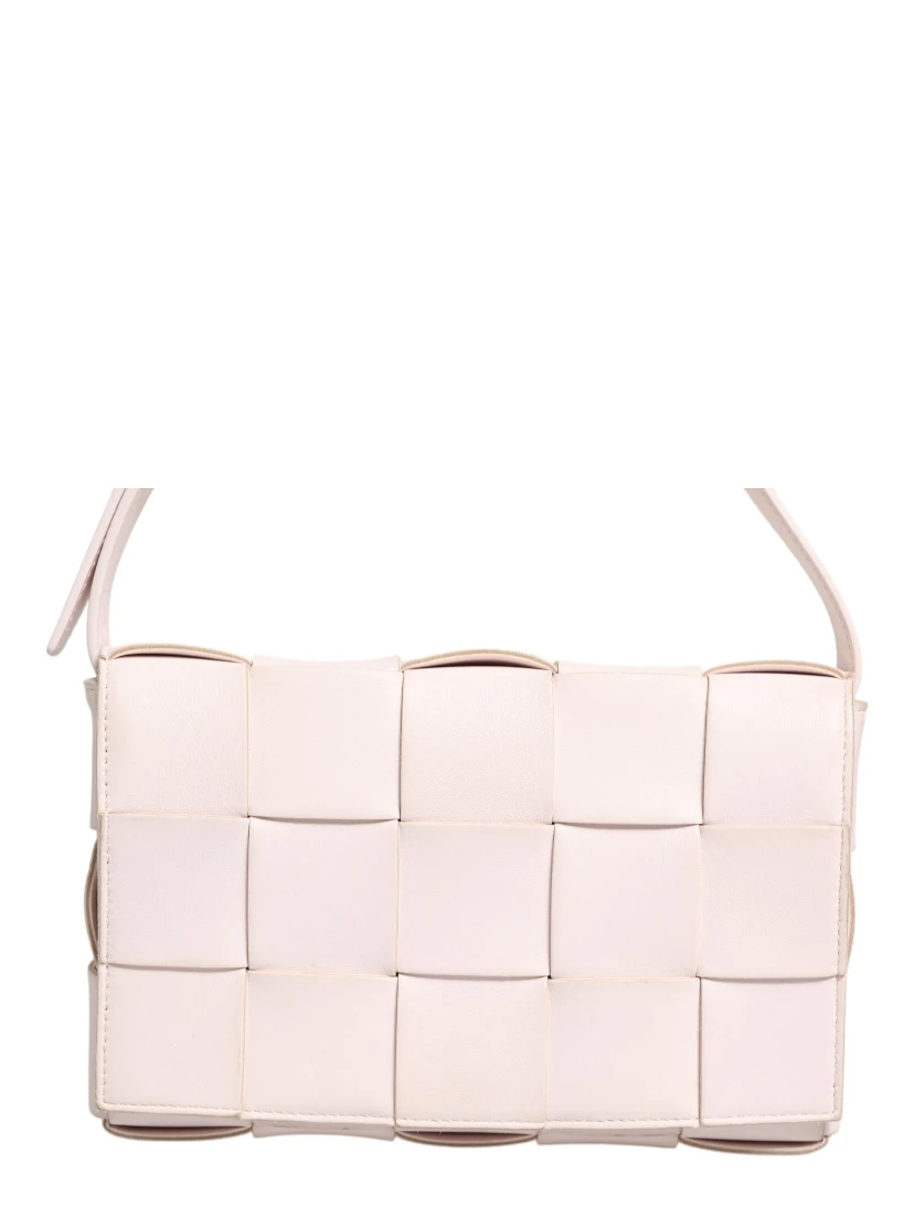 Pink Intrecciato Cassette Shoulder Bag