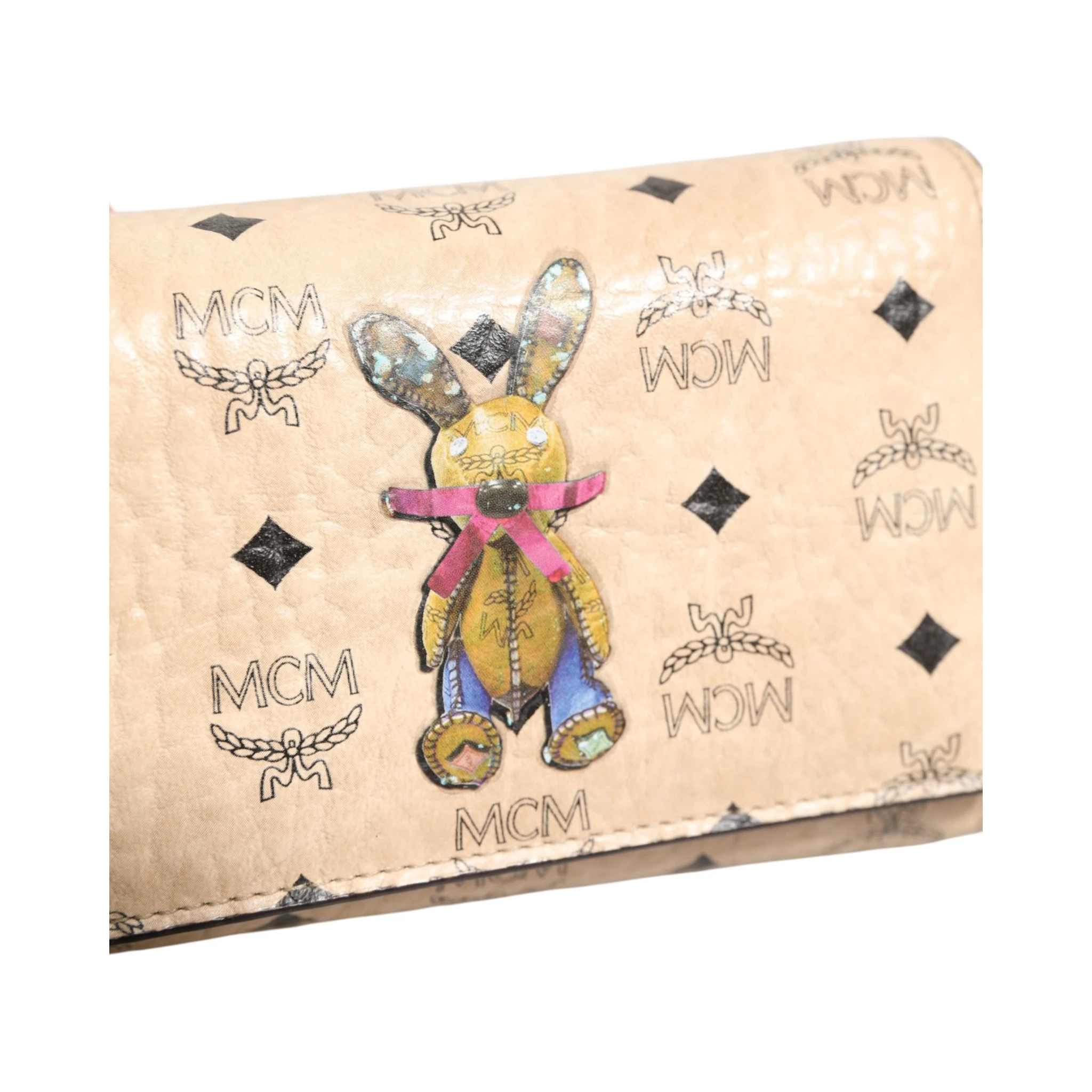 MCM Visetos Rabbit Compact Wallet