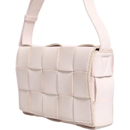 Pink Intrecciato Cassette Shoulder Bag