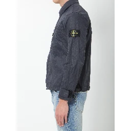 Navy blue nylon overshirt