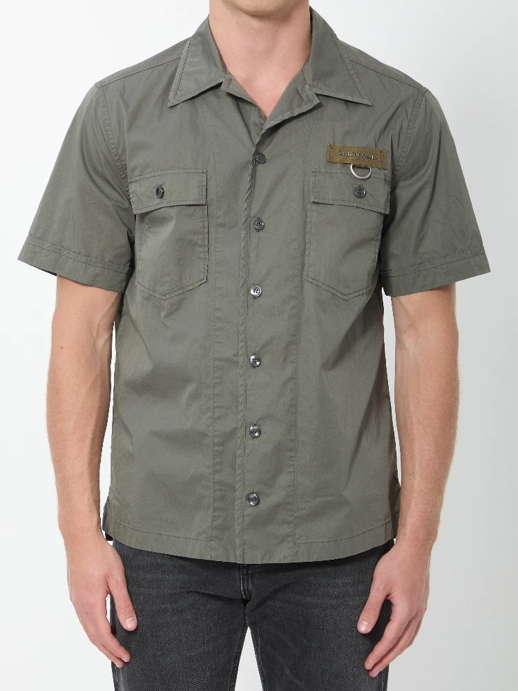Military green cotton shirt
