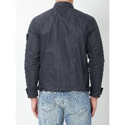Navy blue nylon overshirt