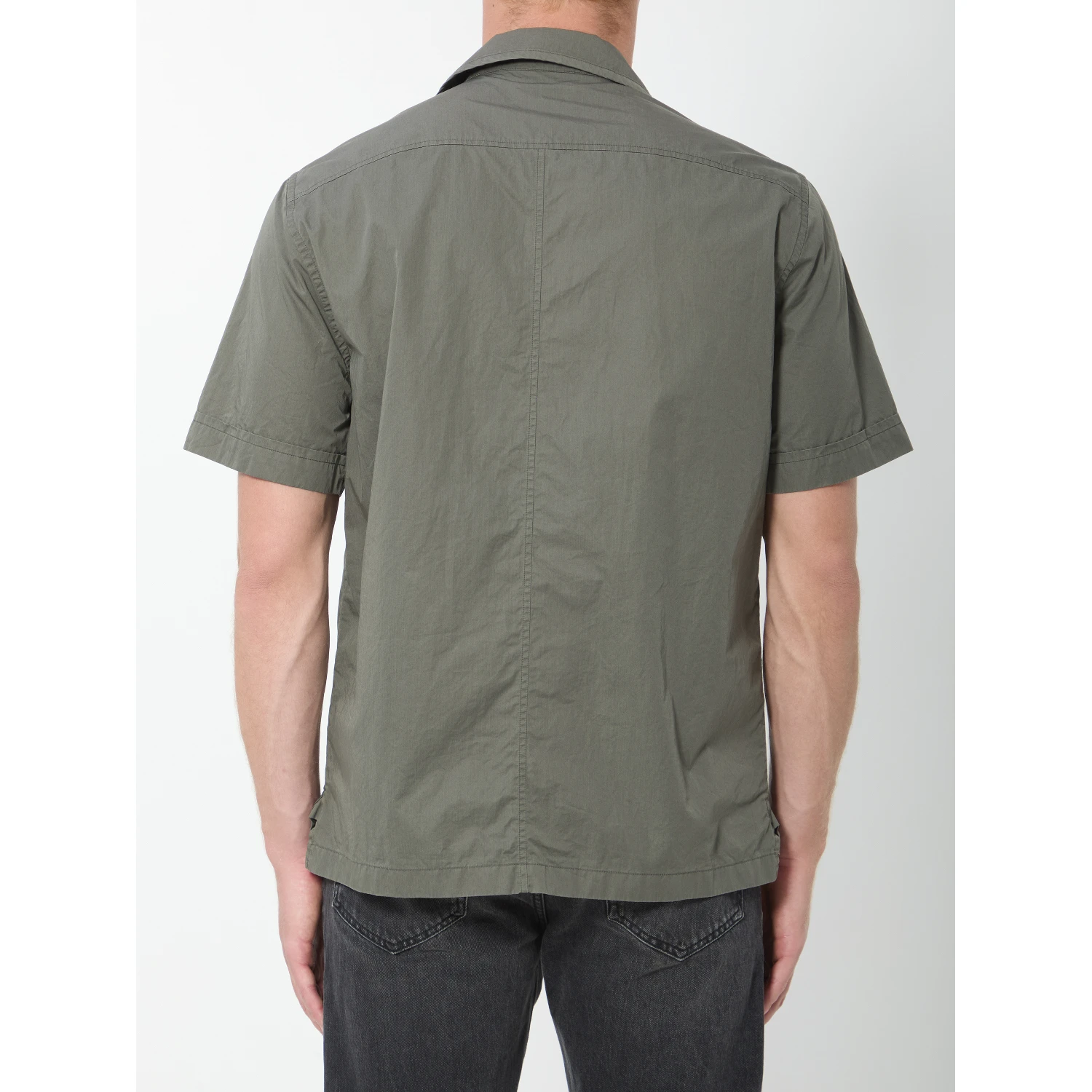 Military green cotton shirt
