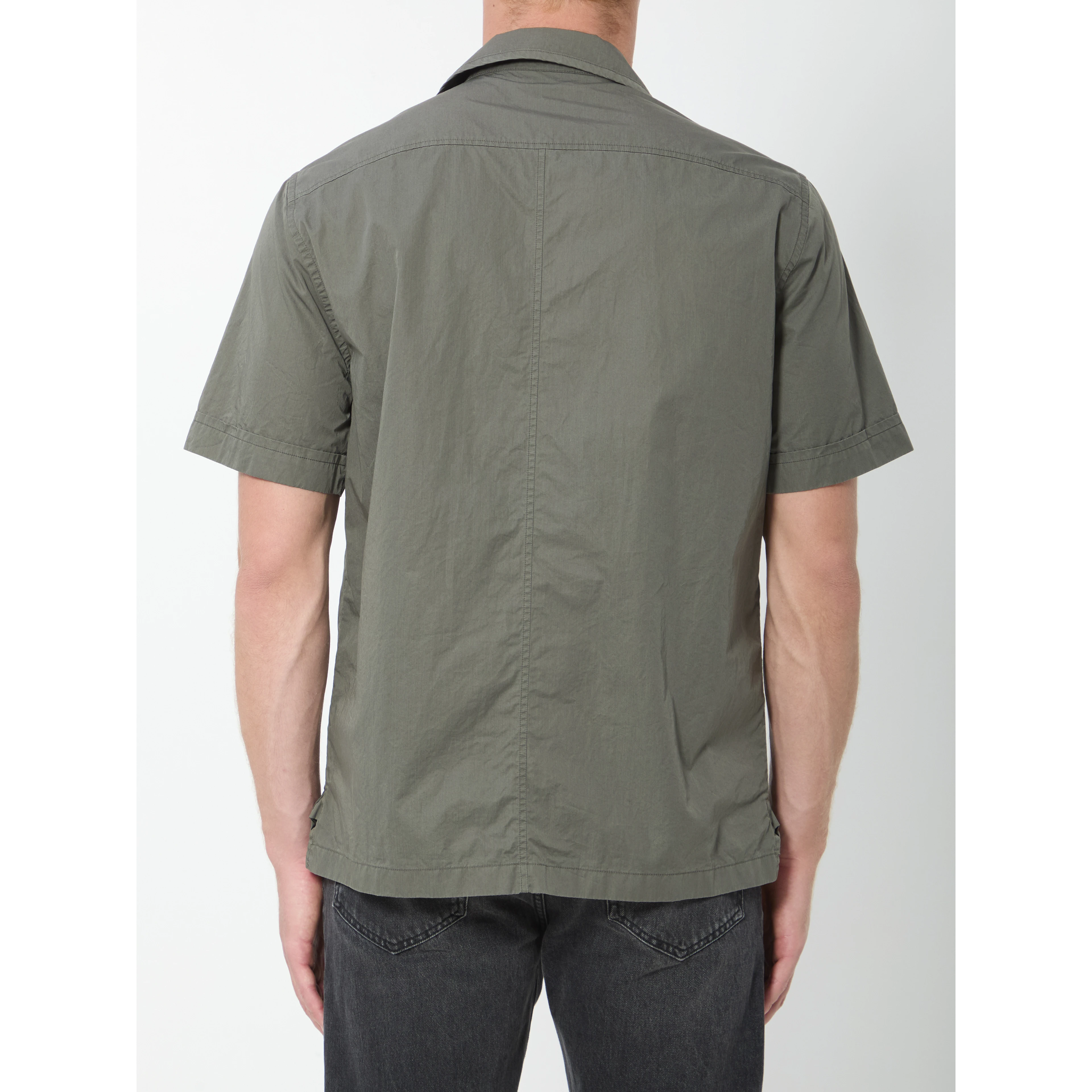 Military green cotton shirt