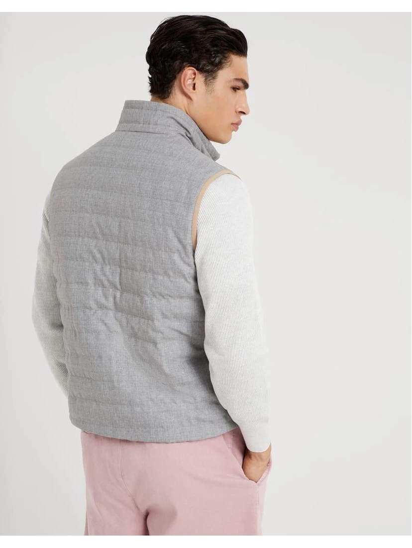 Multicolor Wool Sleveless Jacket
