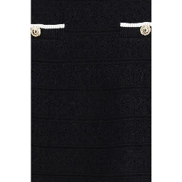 Black Cotton Mini Skirt