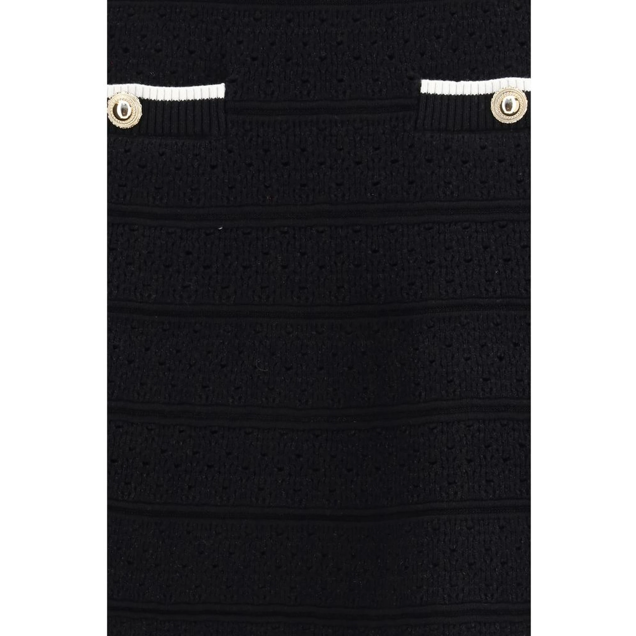 Black Cotton Mini Skirt