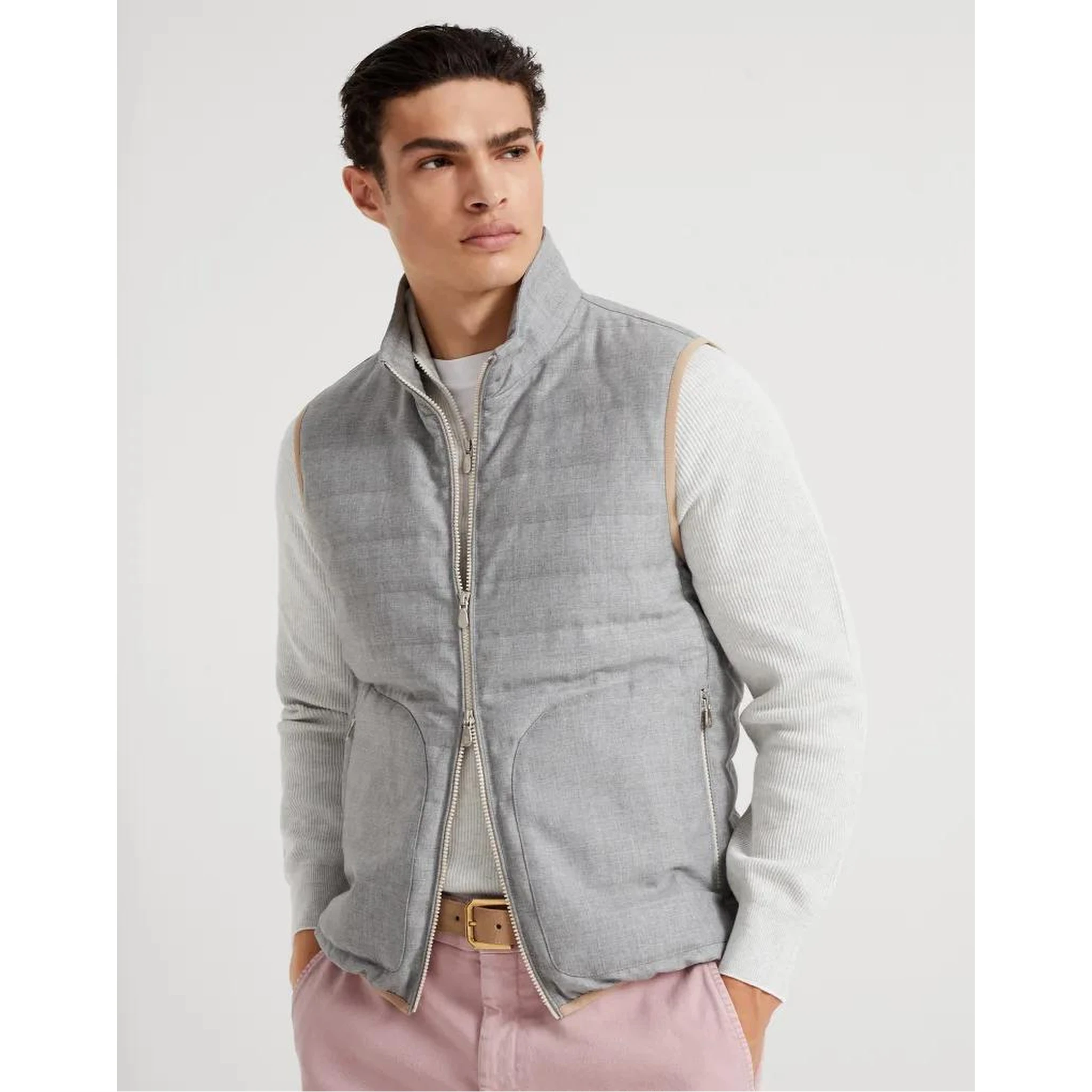 Multicolor Wool Sleveless Jacket
