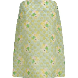 Multicolor Silk Midi Skirt