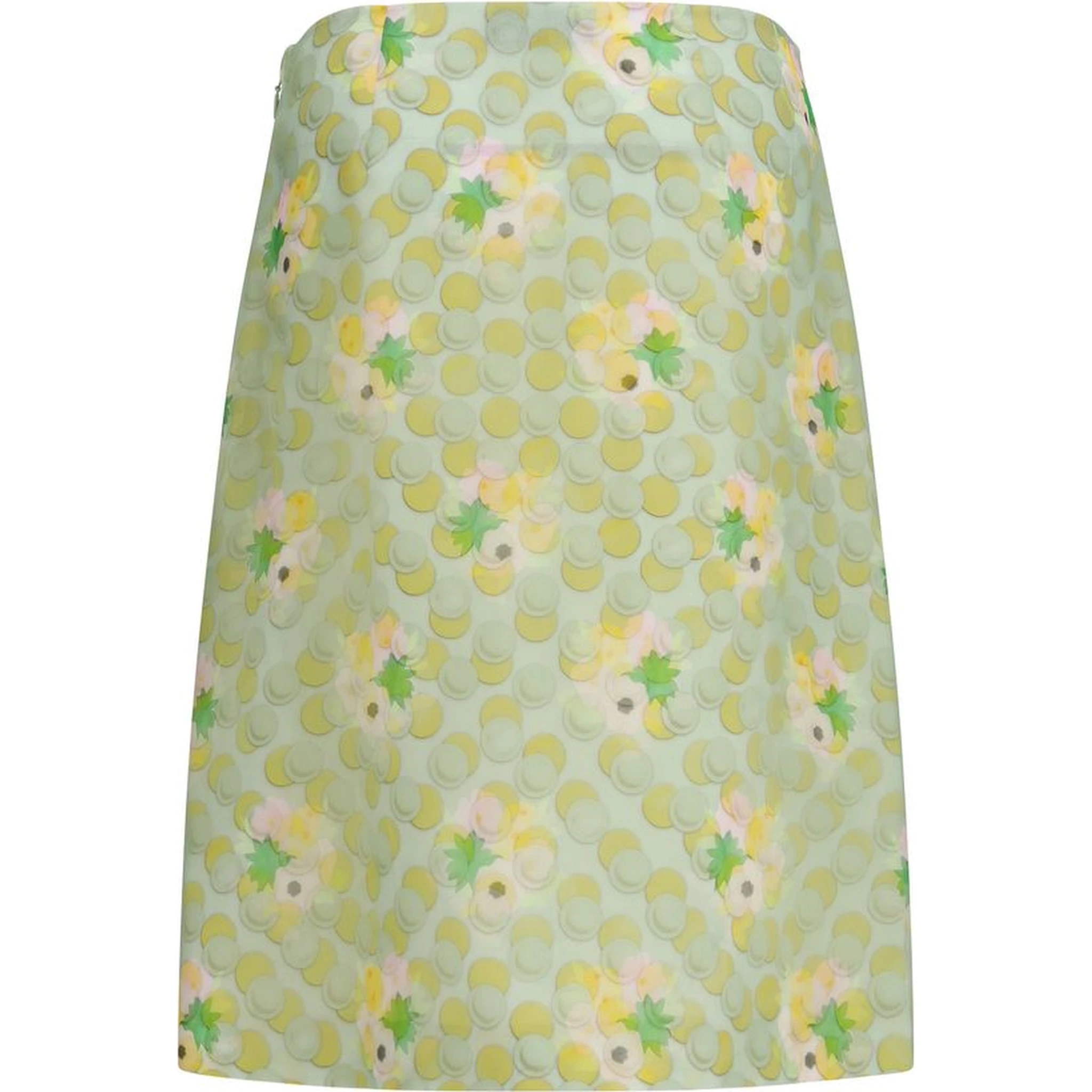 Multicolor Silk Midi Skirt