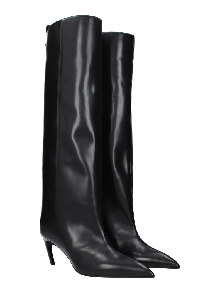 Black Leather High Heel Boots alternative