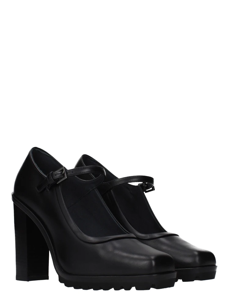 Black Leather High Heel Pumps alternative