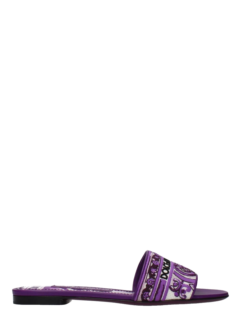 Purple Fabric Slippers
