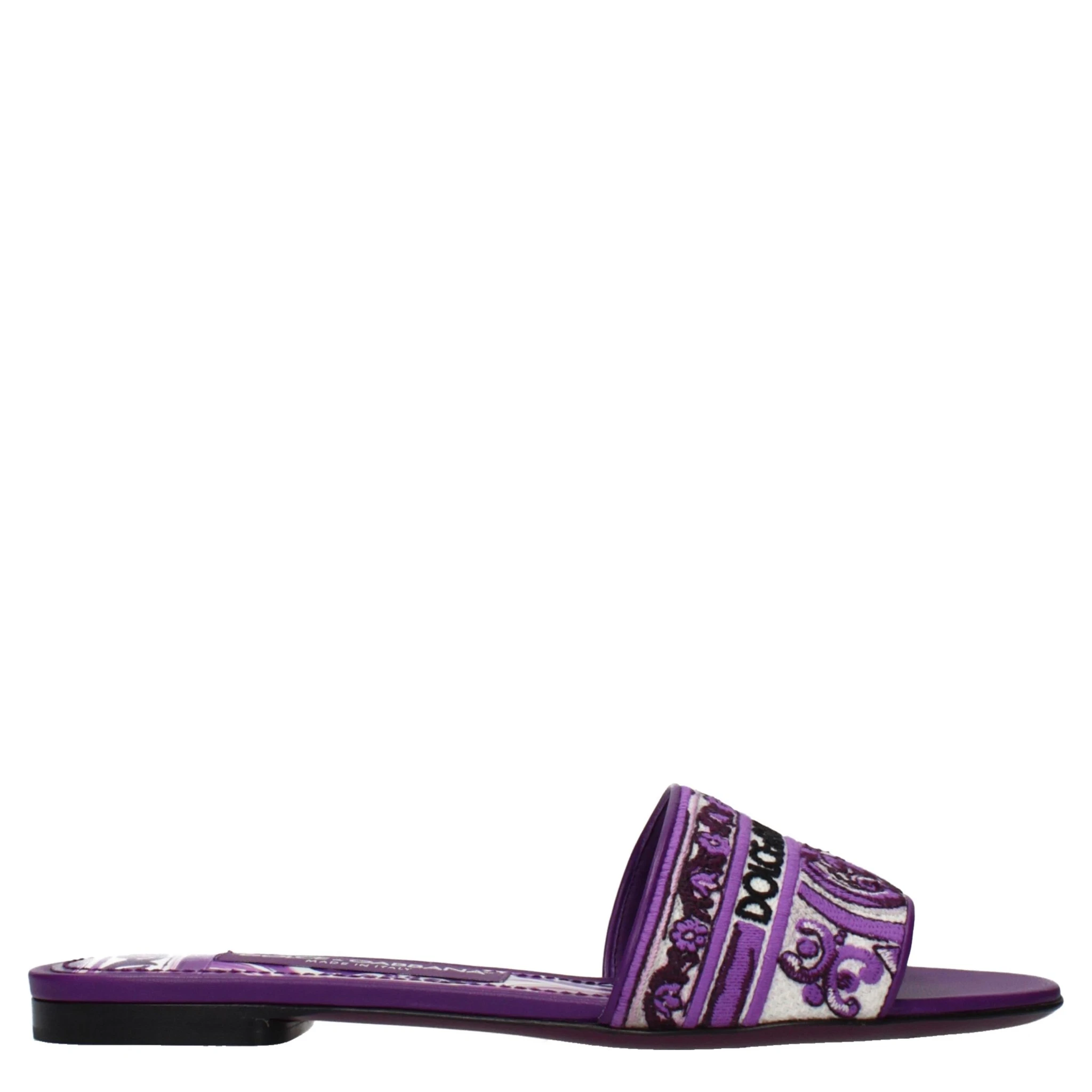Purple Fabric Slippers