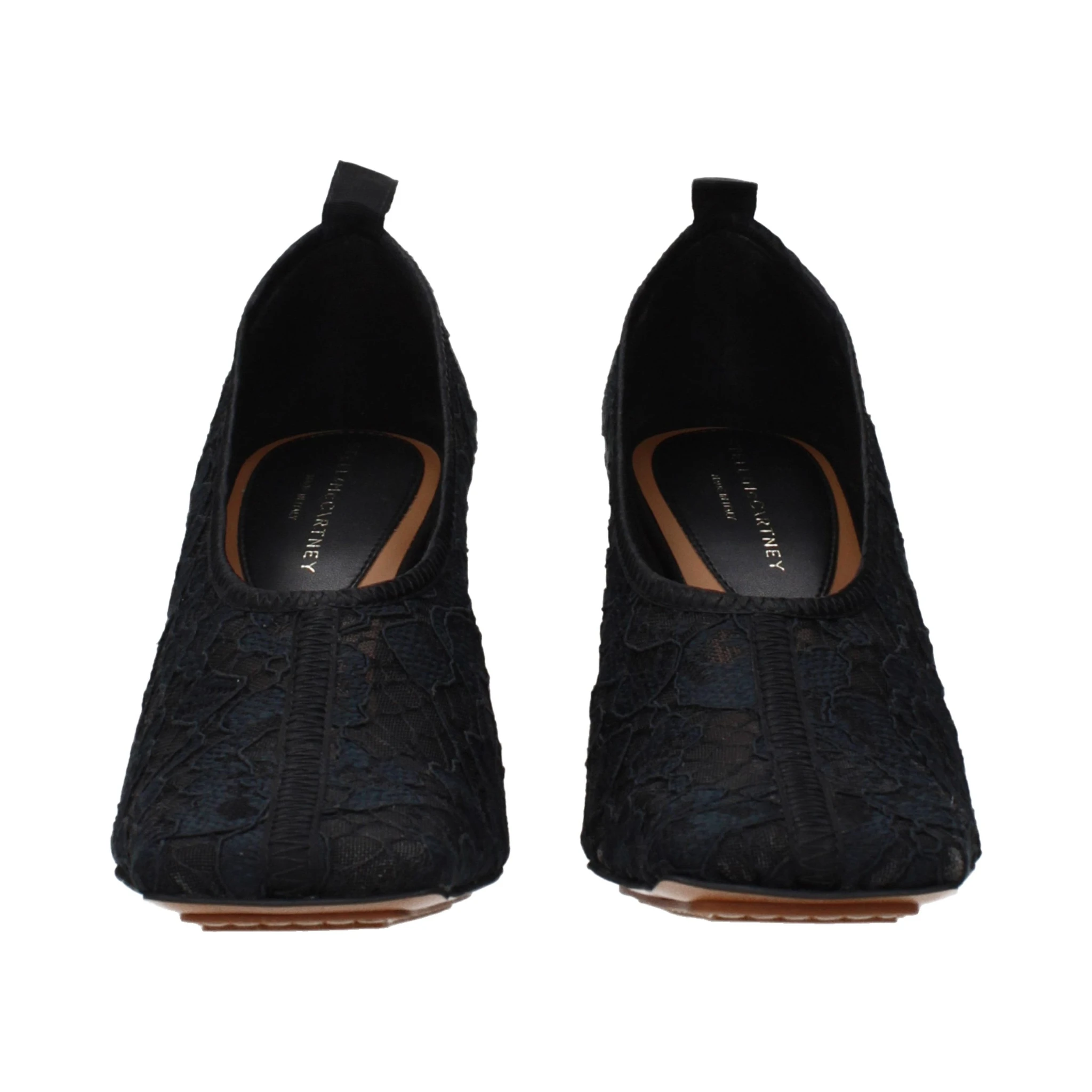 Black Fabric High Heel Pumps