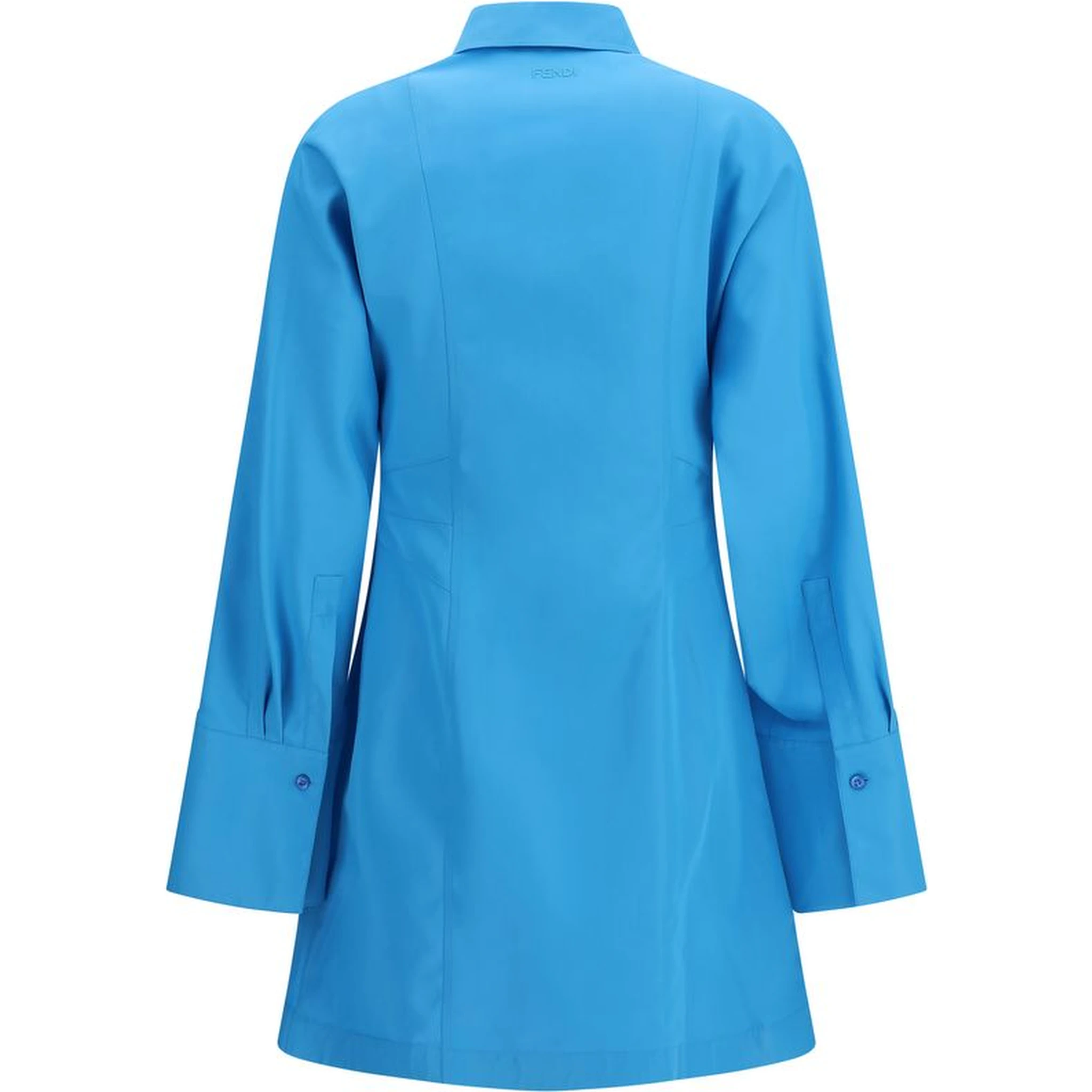 Blue Viscose Casual Dress