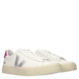 Blue Leather Low Top Sneakers