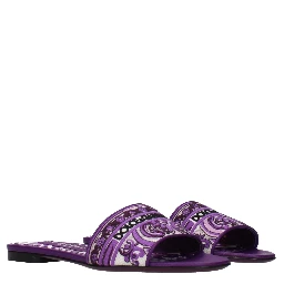 Purple Fabric Slippers