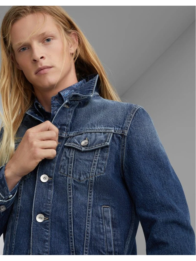 Gray Cotton Denim Jacket