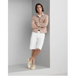 Beige Cotton Denim Jacket