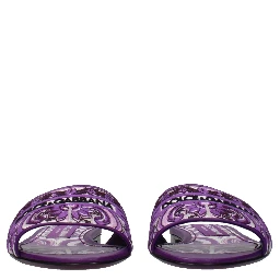 Purple Fabric Slippers