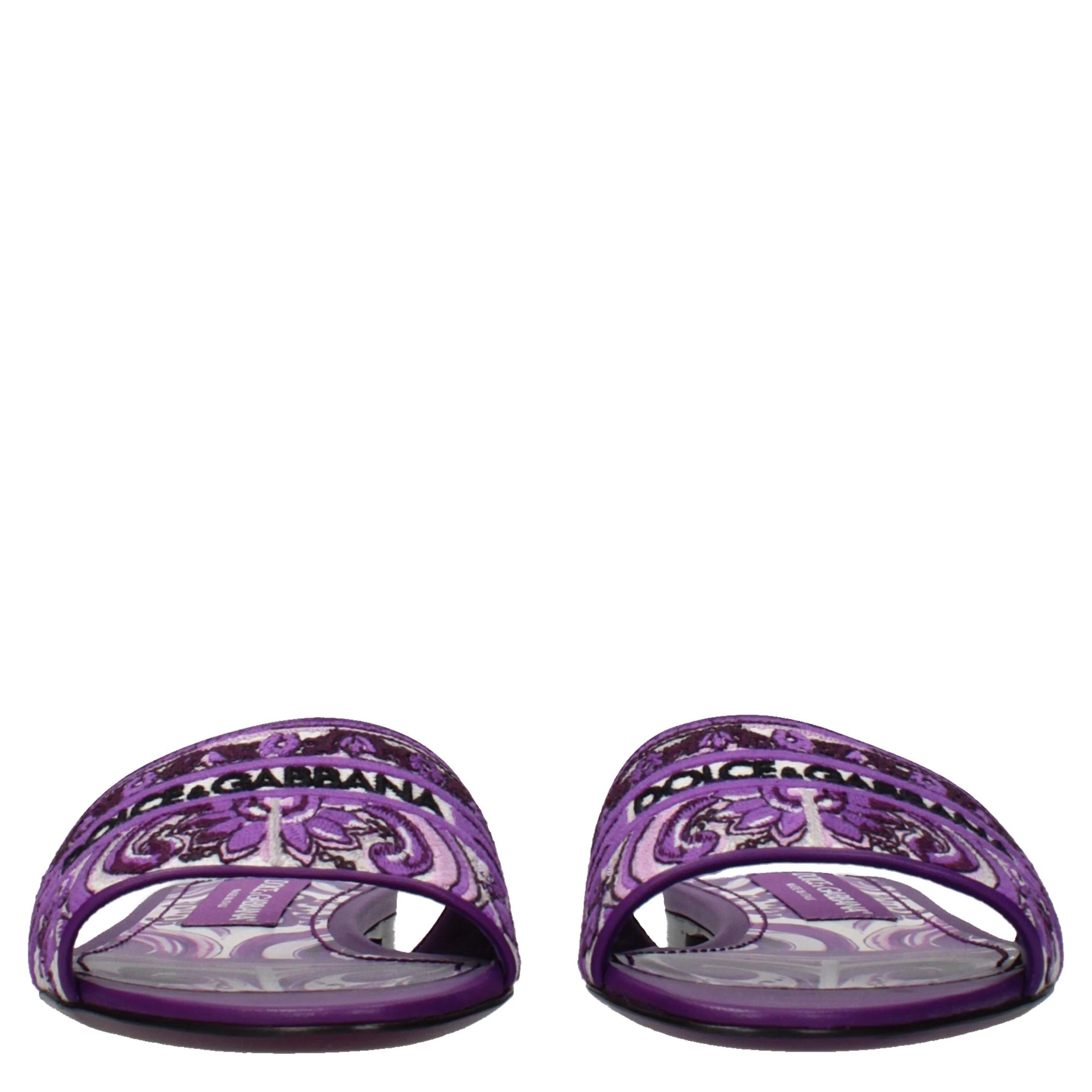 Purple Fabric Slippers