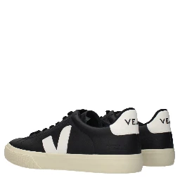 Black Leather Low Top Sneakers