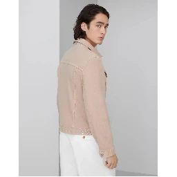 Beige Cotton Denim Jacket