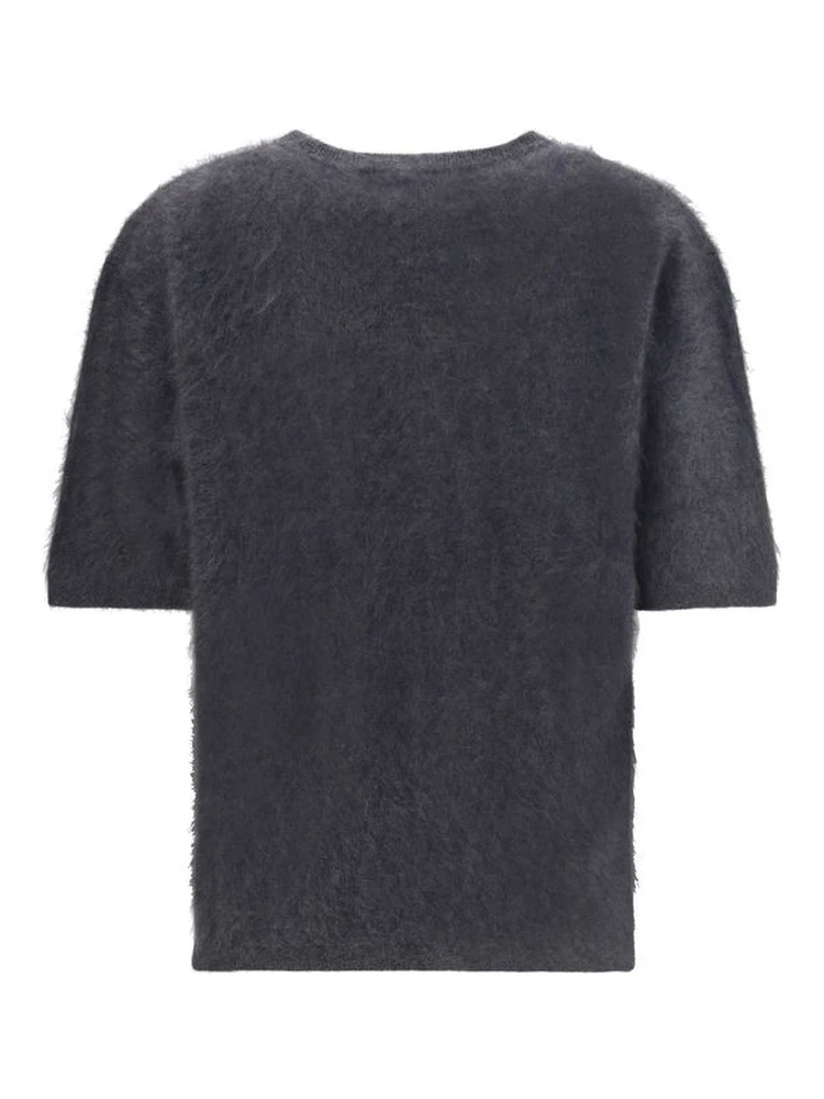 Grey Cashmere Short Sleeve Sweater alternative