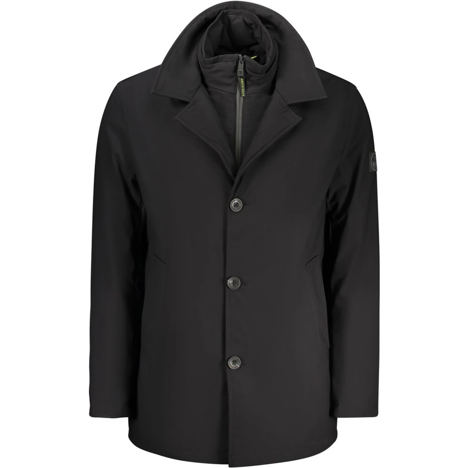 Black Polyester Men's Jacket