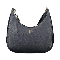 Blue Polyester Women Shoulder Bag