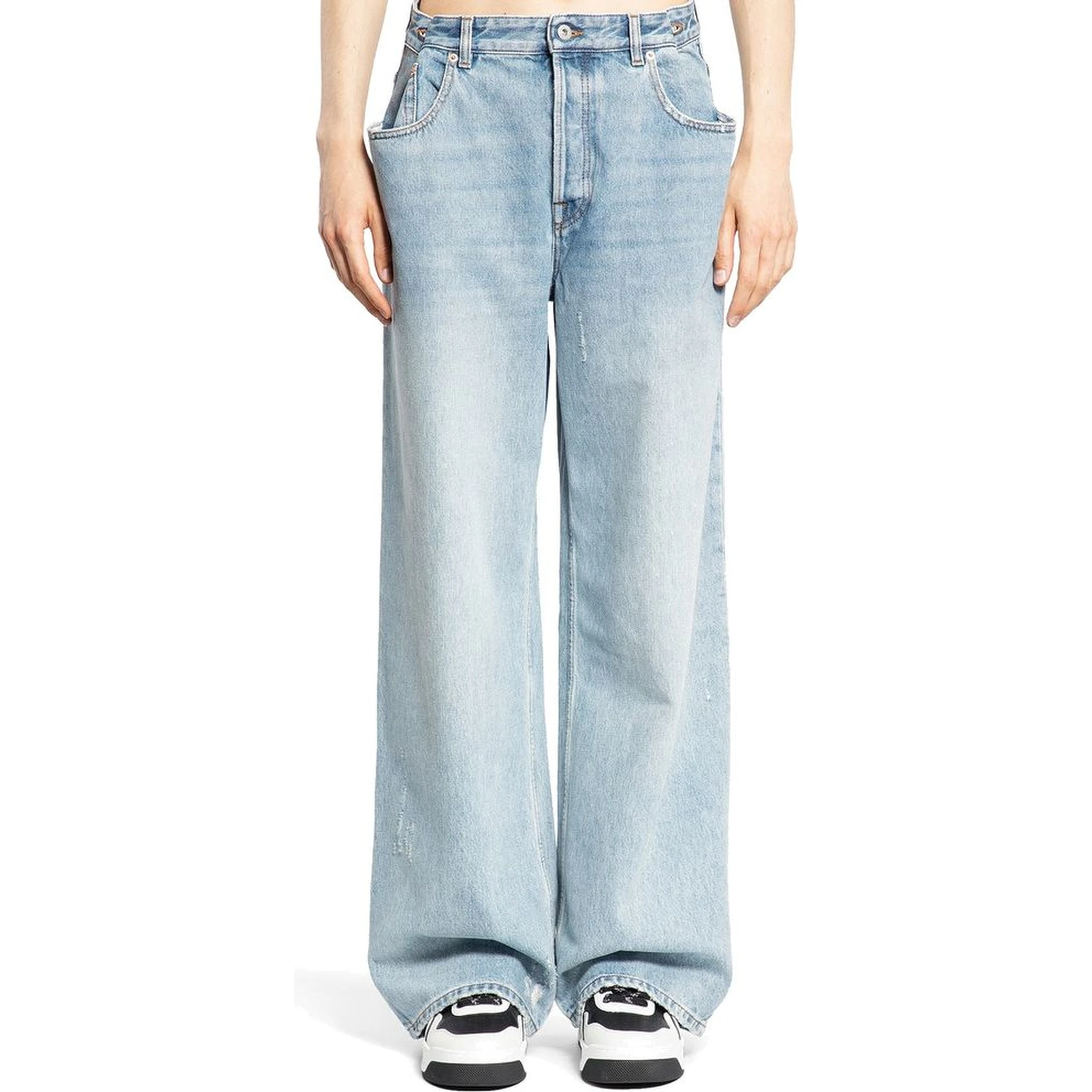 جينز قطني أزرق