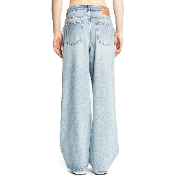 جينز قطني أزرق