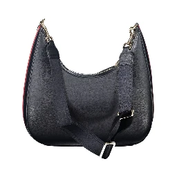 Blue Polyester Women Shoulder Bag