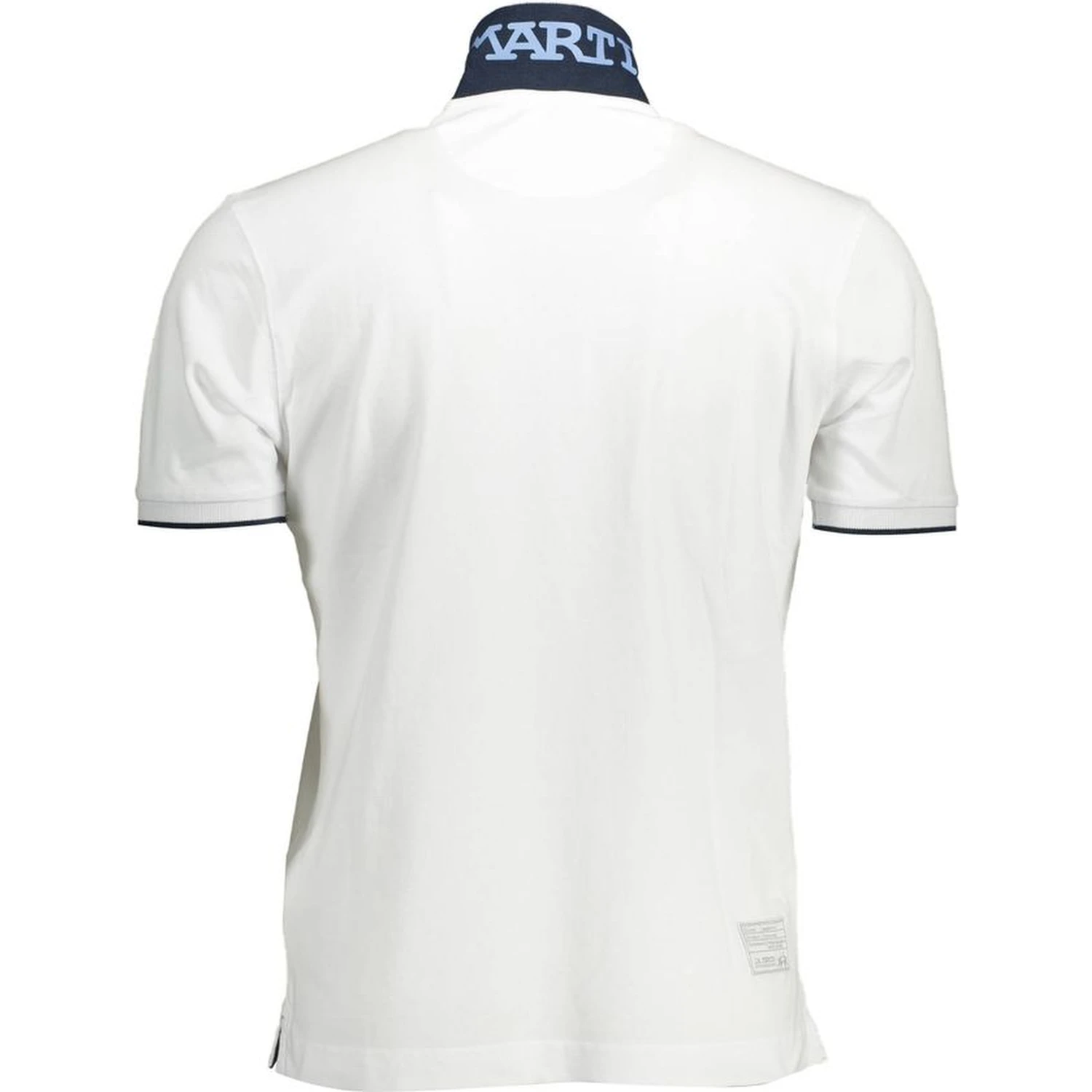 White Cotton Men Polo Shirt