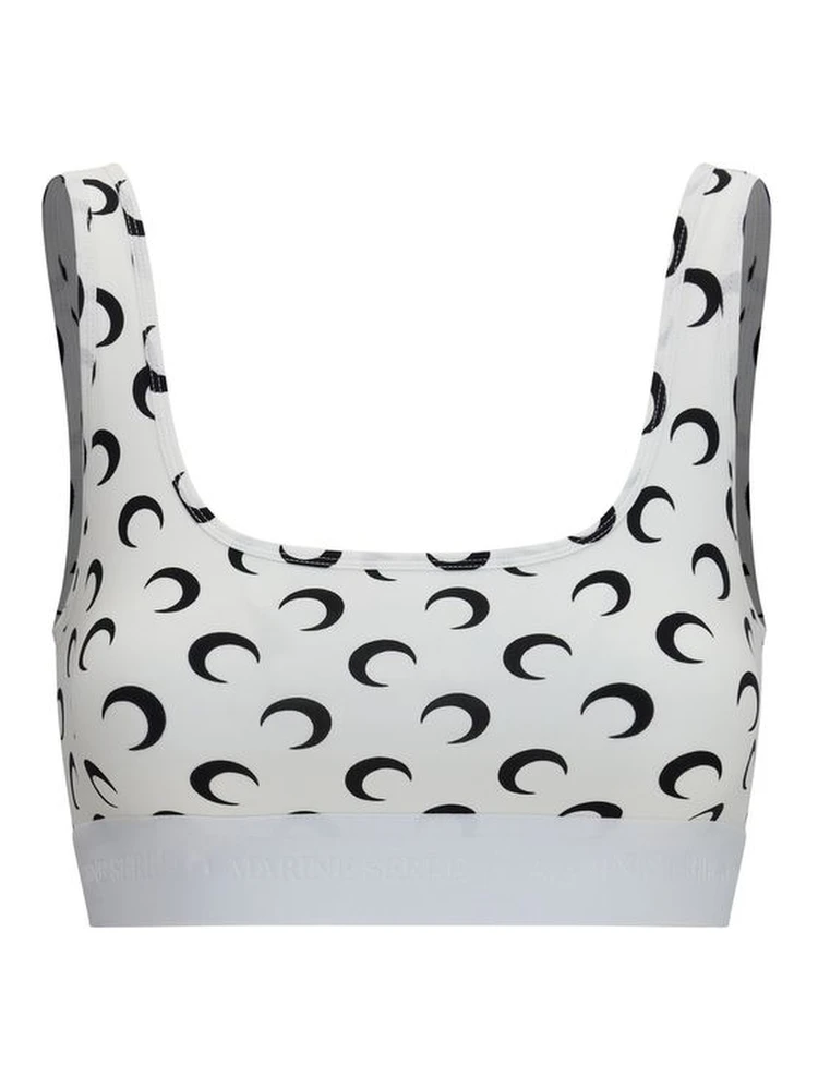 White Polyamide Sport Bra