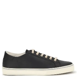 Black Calf Leather Bos Taurus Low Top Sneakers