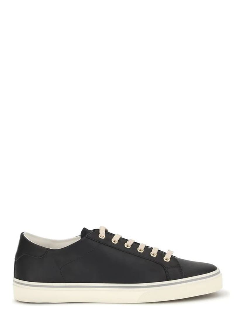 Black Calf Leather Bos Taurus Low Top Sneakers