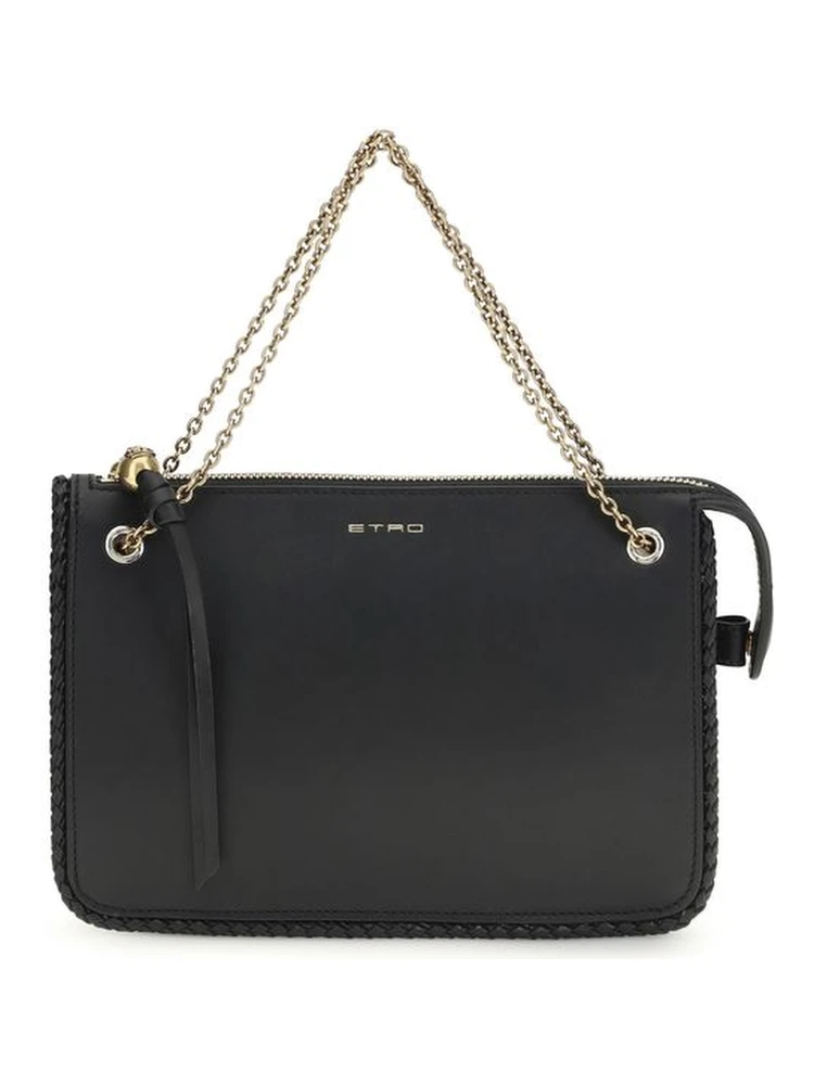 Black Calf Leather Bos Taurus Clutch Bag