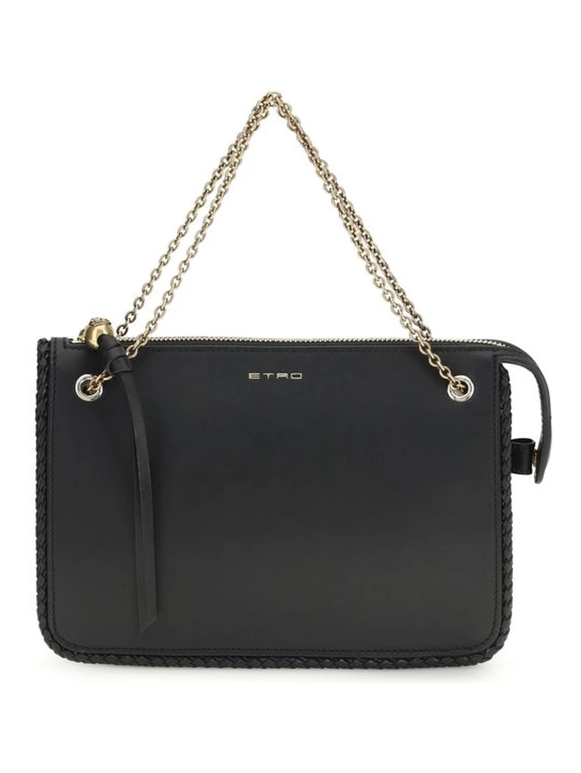 Black Calf Leather Bos Taurus Clutch Bag