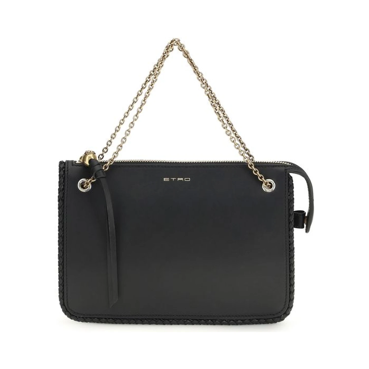 Black Calf Leather Bos Taurus Clutch Bag