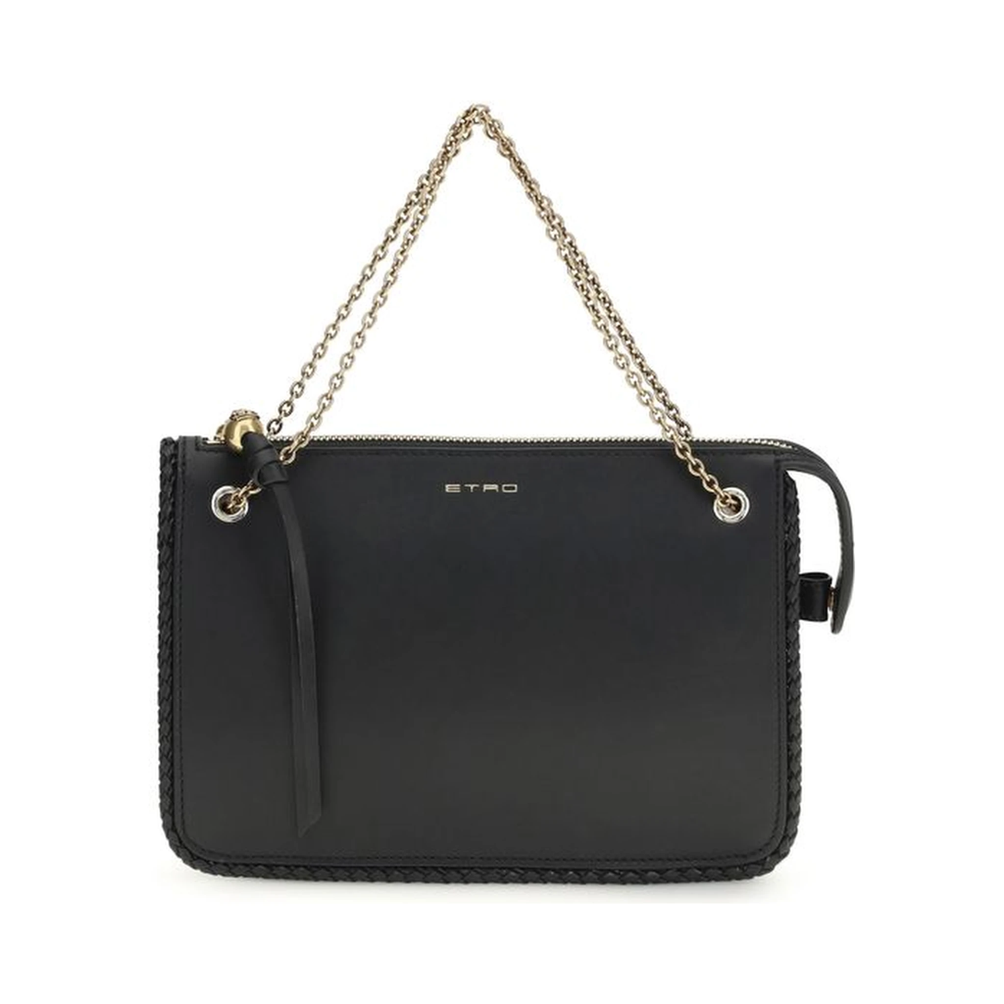 Black Calf Leather Bos Taurus Clutch Bag